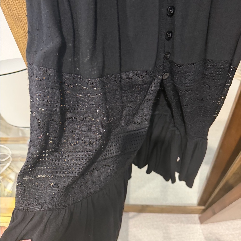 Beach cover up one size kimono black - Picture 3 of 5